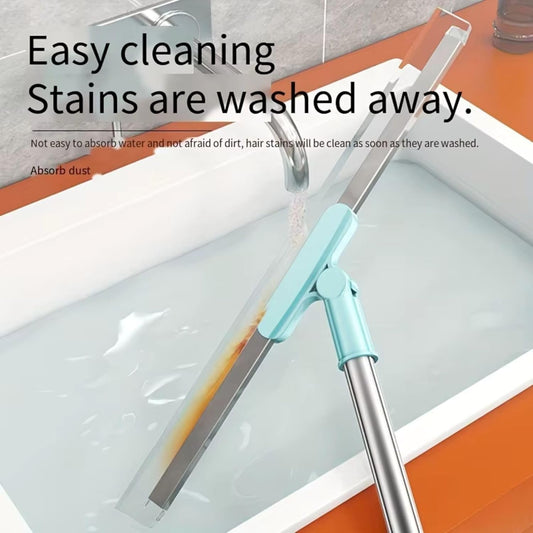 Magic Silicone Floor Wiper | 2-in-1 Floor & Window Cleaning Broom with Extendable Handle