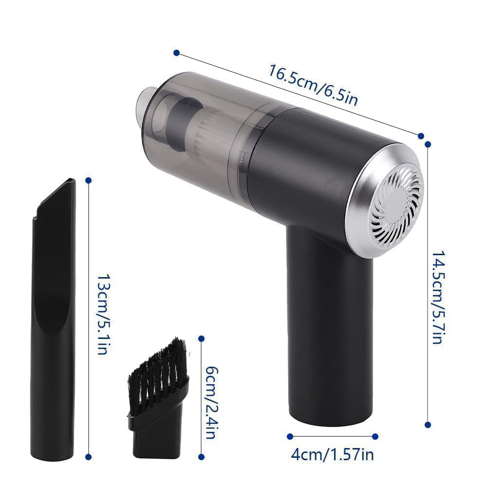 3-in-1 Portable Wireless Car Vacuum Cleaner | Rechargeable Handheld Mini Vacuum, Air Blower & Air Pump