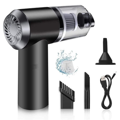 3-in-1 Portable Wireless Car Vacuum Cleaner | Rechargeable Handheld Mini Vacuum, Air Blower & Air Pump
