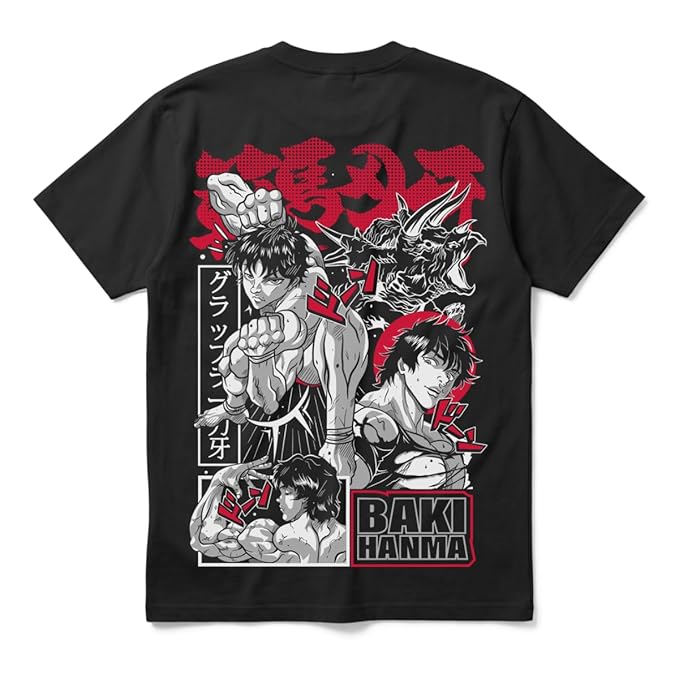 Baki Hanma Oversized Graphic T-Shirt | Premium Anime Streetwear Cotton Tee