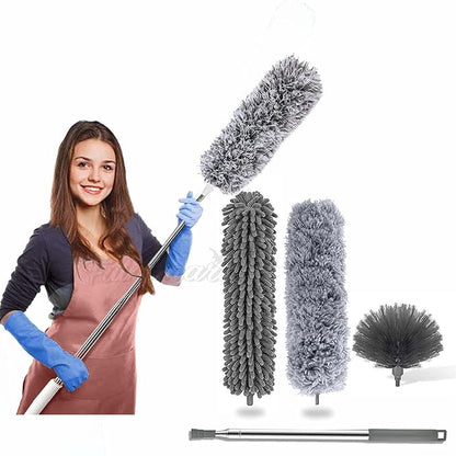 Premium Microfiber Extendable Duster | Adjustable Long Handle for Ceiling, Fan & Furniture Cleaning