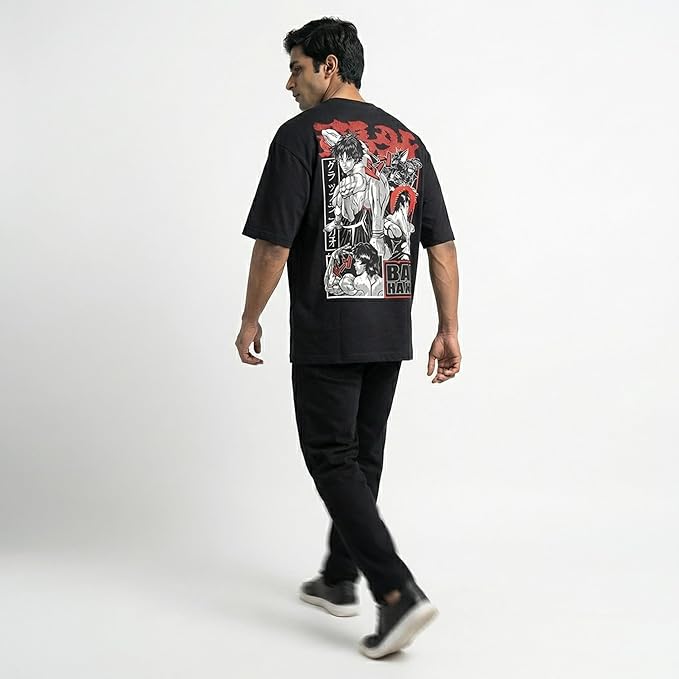 Baki Hanma Oversized Graphic T-Shirt | Premium Anime Streetwear Cotton Tee