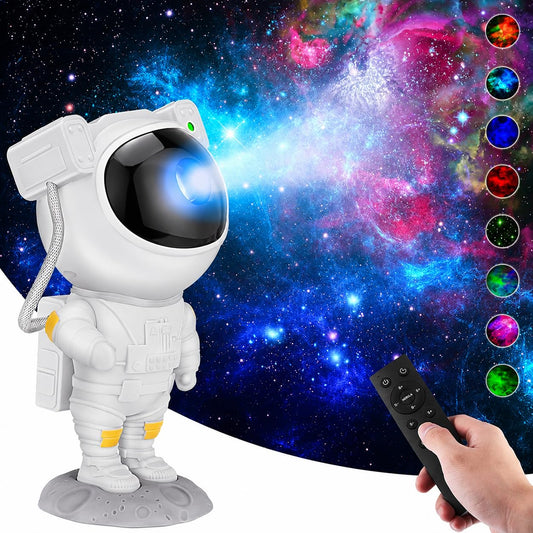 Astronaut Galaxy Star Projector Night Light | 360° Adjustable Nebula & Star Projector with Remote Control