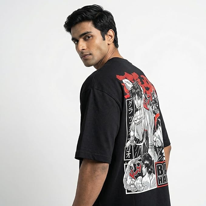Baki Hanma Oversized Graphic T-Shirt | Premium Anime Streetwear Cotton Tee