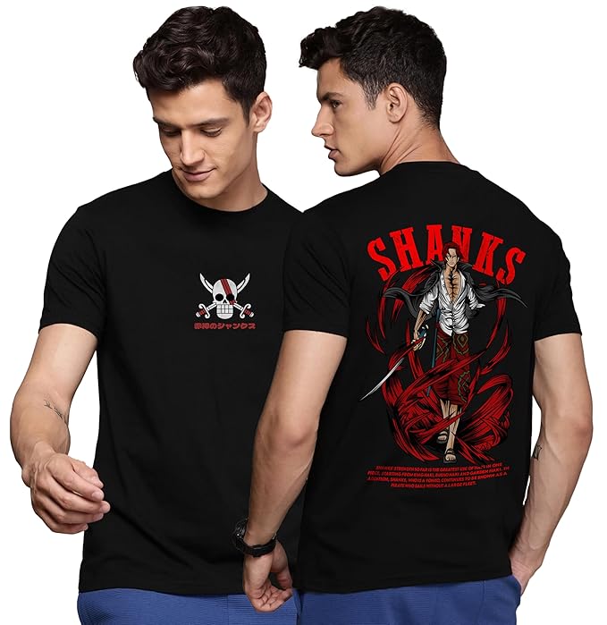 Shanks & Yujiro Hanma Oversized Anime T-Shirt Combo | Premium Cotton Drop Shoulder (Pack of 2)