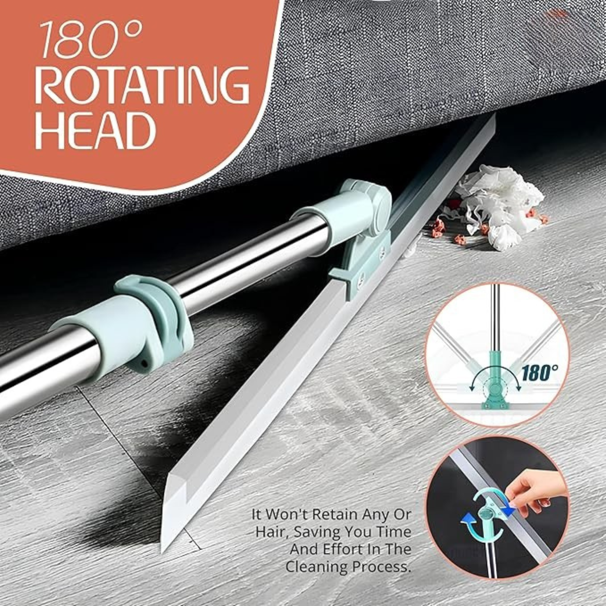 Multifunction Magic Broom – Silicone Floor Squeegee Broom with Long Handle