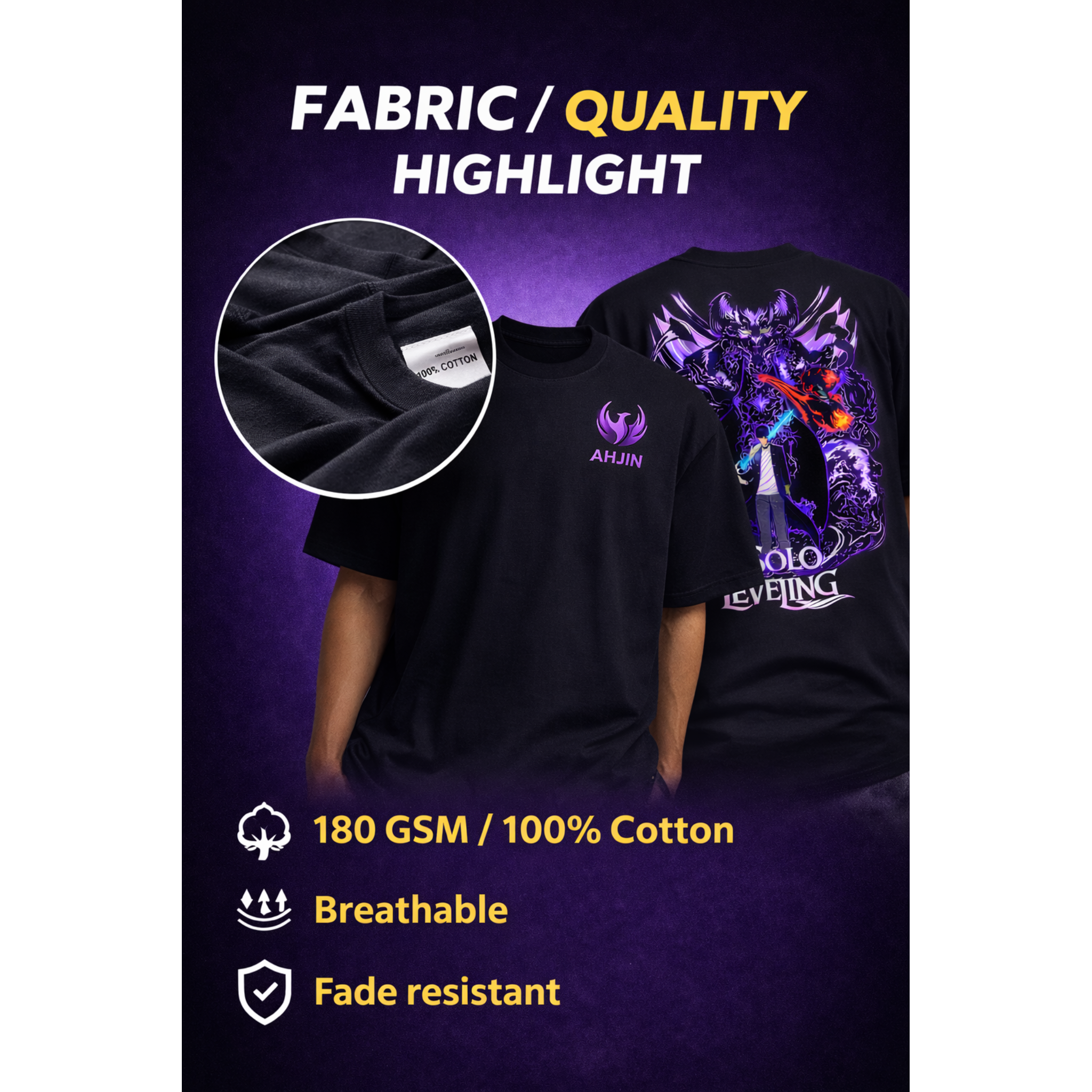 Shadow Monarch Anime T-Shirt – Limited Edition (Buy 1 Get 1 Free)